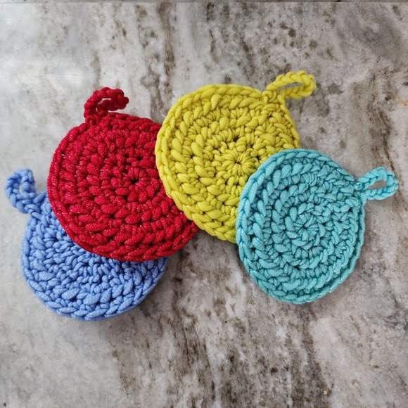 Kitchen Pot Scrubber, Scrubber, Crochet Scouring Pad,Heavy Duty Scubber - Picture 7 of 7